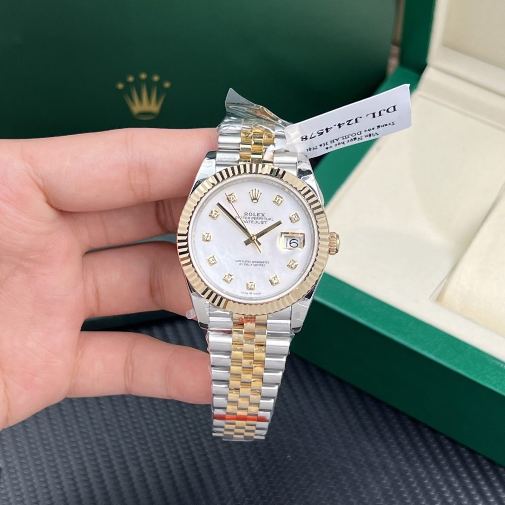 Rolex-Datejust-126333-White-Dial-Diamond-Markers-Steel-Gold-41mm Super Clone Watches - 1-117