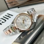 Rolex-Datejust-126331-White-Wave-Dial-Roman-Rose-Gold-Steel-41mm Super Clone Watches - 1-120