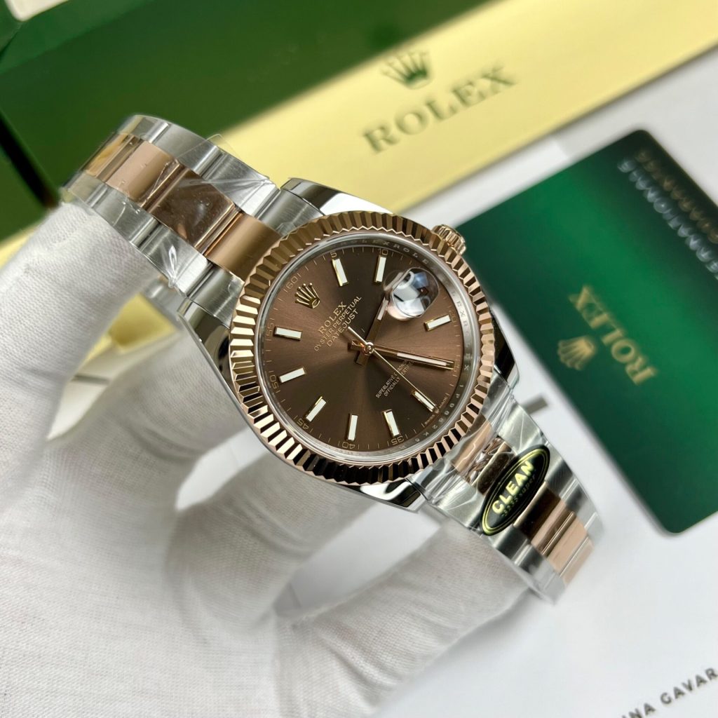 Rolex-Datejust-126331-Brown-Dial-Rose-Gold-Steel-41mm Super Clone Watches - 1-122