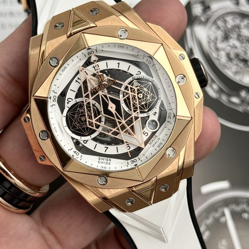 Hublot-Big-Bang-White-Dial-Rose-Gold-418.OX.2001.RX.MXM20-45mm Replica Watches - 1-148