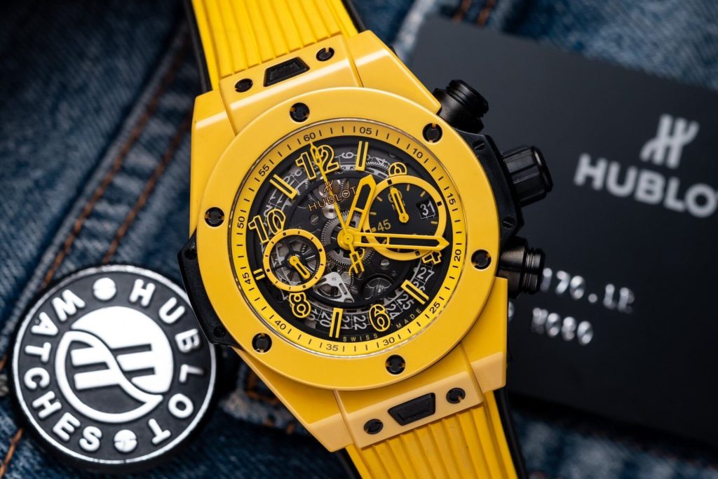 Hublot-Big-Bang-Yellow-Ceramic-Skeleton-Dial-441.CY.471Y.RX-44mm Replica Watches - 1-152