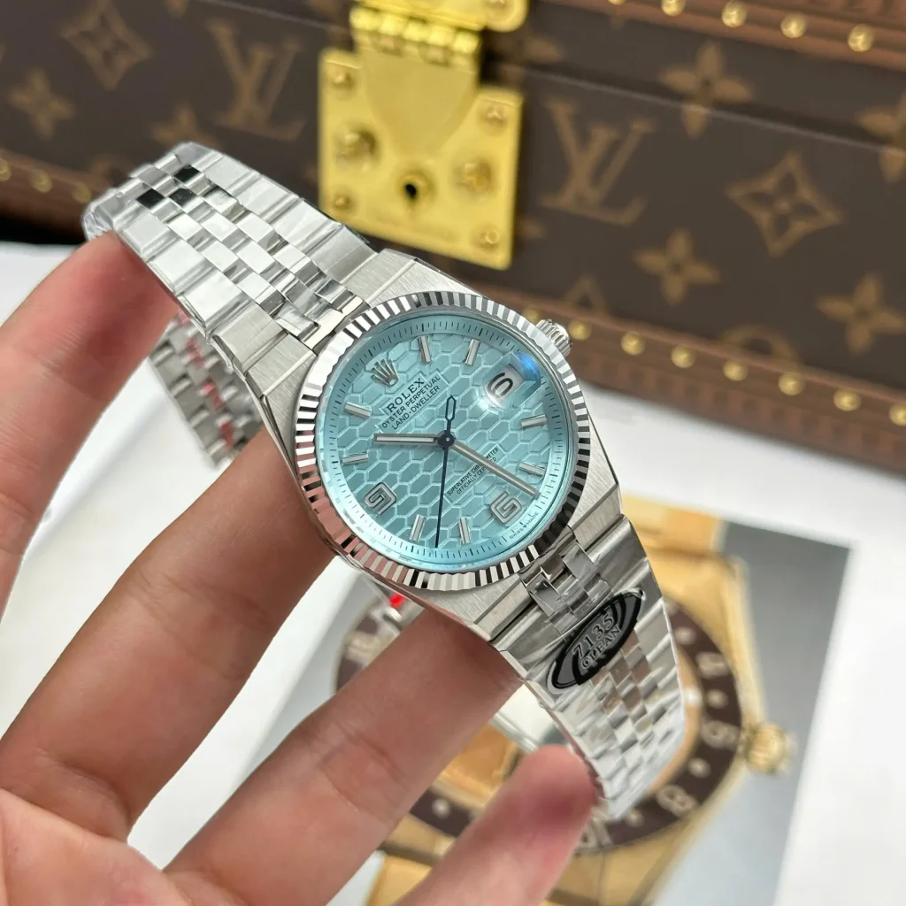 Rolex-Land-Dweller-127234-Ice-Blue-Dial-36mm Super Clone Watches - 1-2