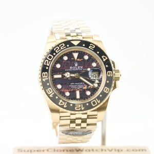 Rolex GMT-Master II 126718GRNR Yellow Gold Tiger Iron Dial Jubilee (2025) Replica Watches - 1-203-scaled