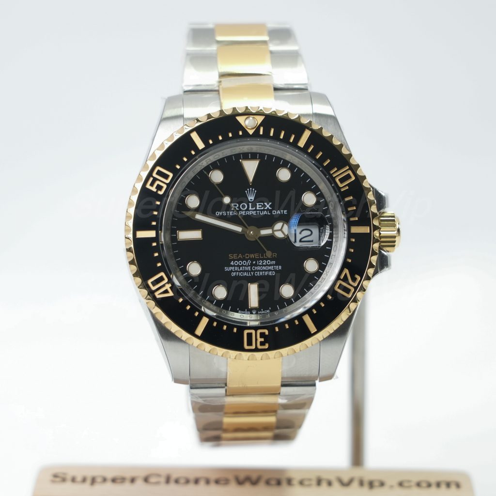 Rolex-Sea-Dweller-126603-Black-Dial-Yellow-Gold-Steel-43mm Super Clone Watches - 1-216-scaled