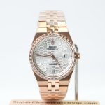 Rolex-Land-Dweller-127335-White-Dial-Rose-Gold-Diamond-Bezel-Diamond-Markers-40mm Super Clone Watches - 1-219-scaled