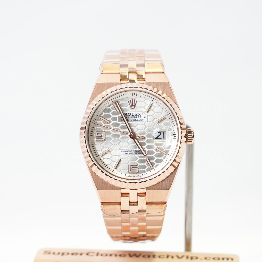 Rolex-Land-Dweller-127335-White-Dial-Rose-Gold-36mm Super Clone Watches - 1-221-scaled