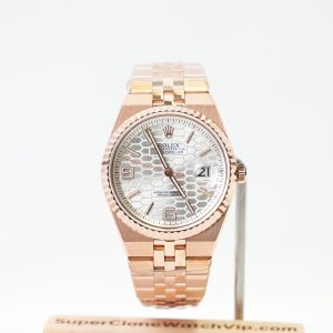 Rolex-Land-Dweller-127335-White-Dial-Rose-Gold-36mm Super Clone Watches - 1-221-scaled