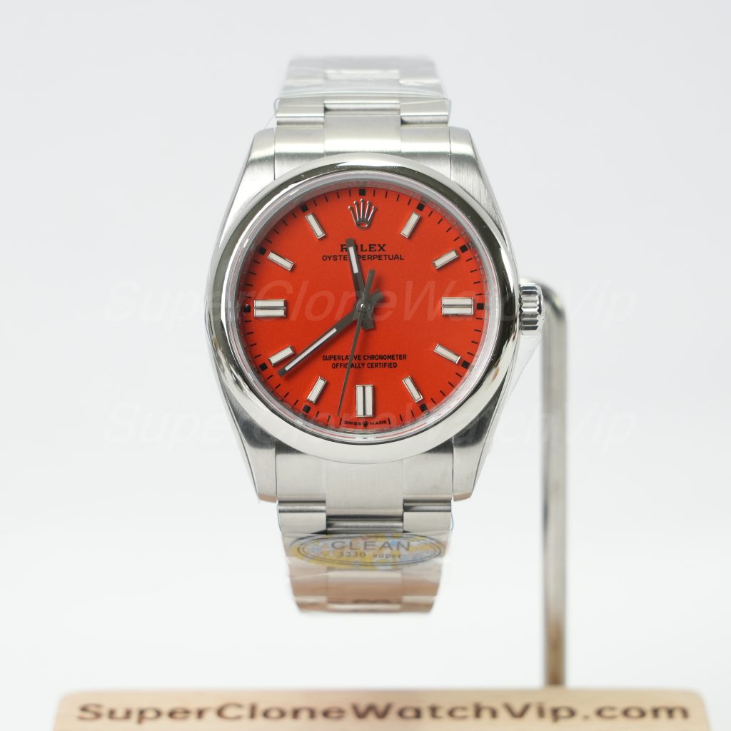 Rolex-Oyster-Perpetual-126000-Red-Dial-36mm Replica Watches - 1-242-scaled