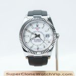 Rolex-Sky-Dweller-White-Dial-Rubber-Strap-42mm Replica Watches - 1-250-scaled