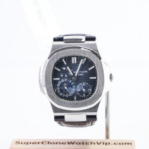 Patek-Philippe-Nautilus-5712-Blue-Dial-Leather-Strap-40mm Replica Watches - 1-254-scaled