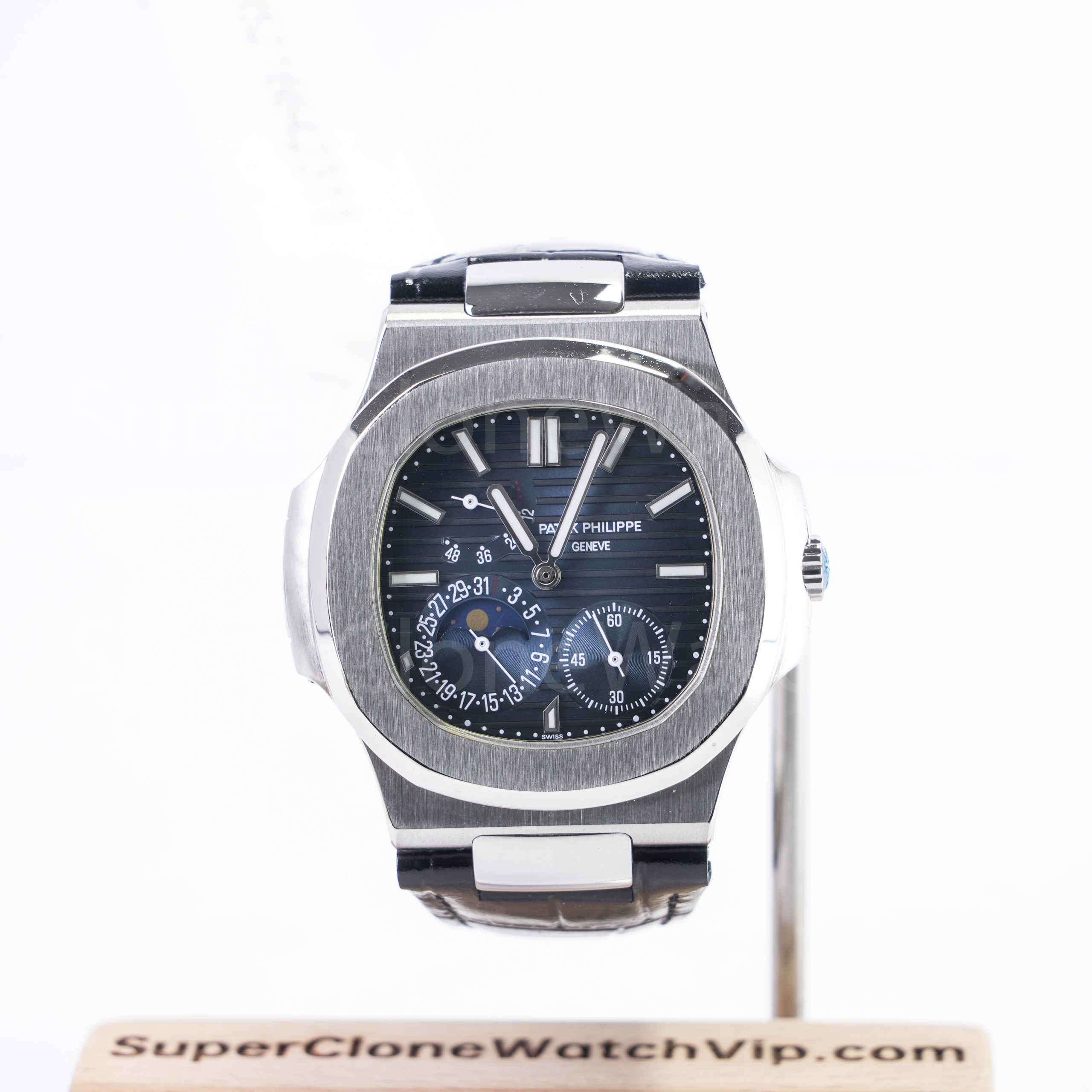 Patek Philippe Nautilus 5712 blue dial replica watch for pre-shipping QC photo review