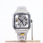 Cartier-Santos-CRWHSA0015-Skeleton-39.8mm Replica Watches - 1-256-scaled