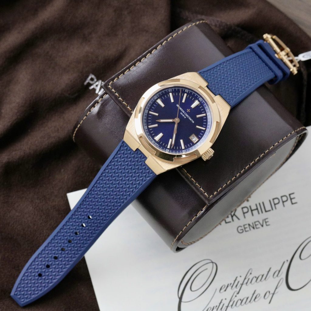 Vacheron Constantin Overseas 4500V Blue Dial Gold Wrapped 41mm Replica Watches - 1-63