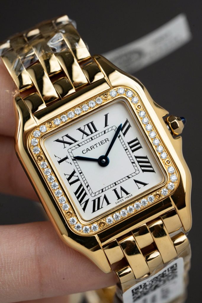 Cartier-Panthere-WJPN0015-White-Dial-Gold-Zircon-Bezel-27x37mm Replica Watches - 1-93