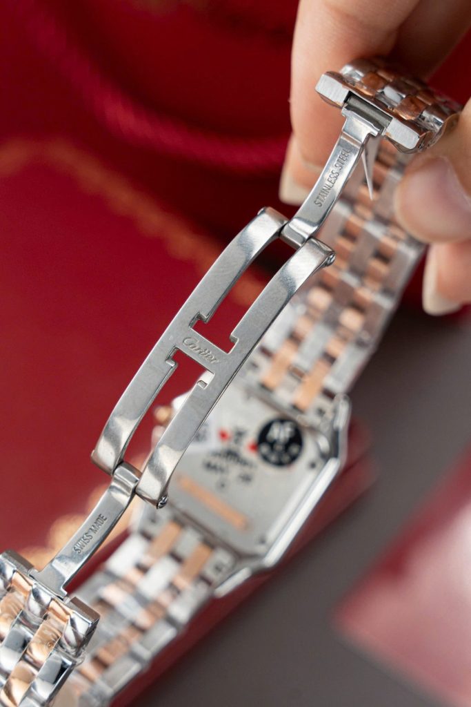 Cartier-Panthere-WSPN007-White-Dial-Two-Tone-Rose-Gold-Zircon-27x37mm Replica Watches - 11-45