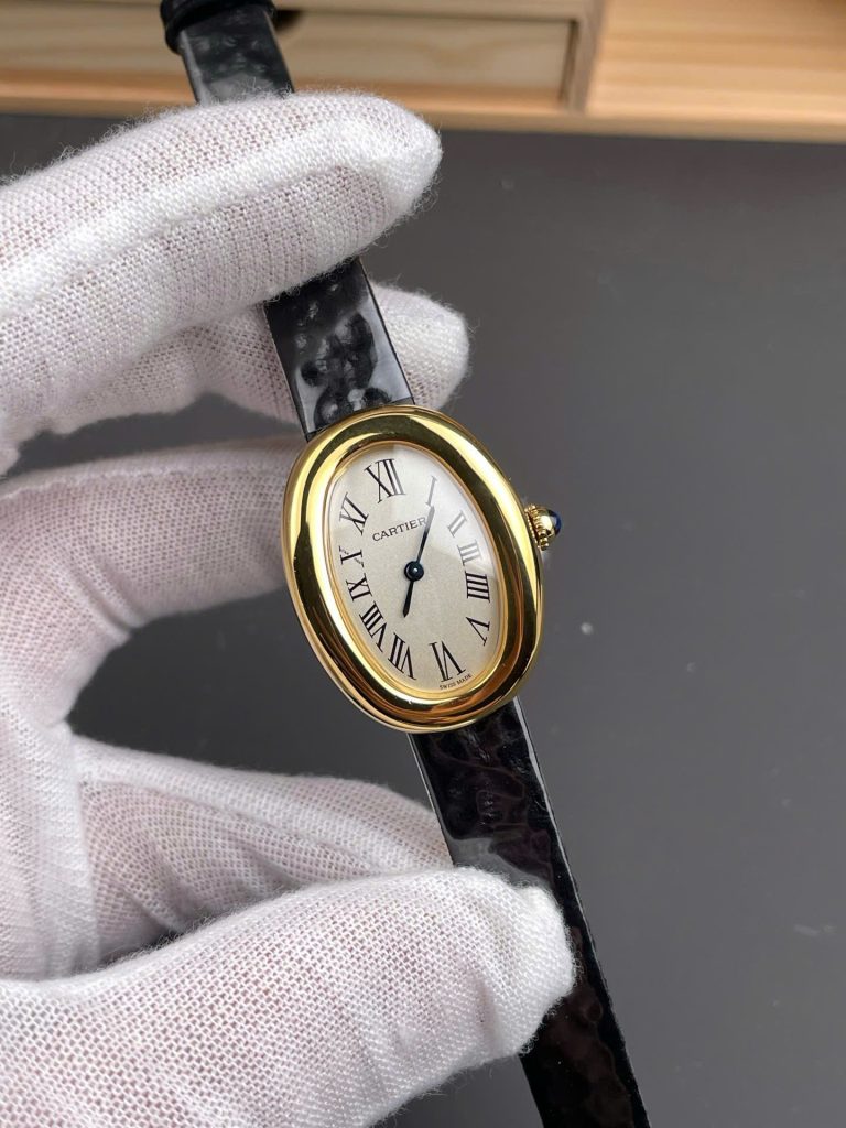 Cartier-Baignoire-WGBA0017-White-Dial-Gold-25mm Replica Watches - 2-150