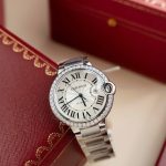 Cartier-Ballon-Bleu-WE9009Z3-White-Dial-Moissanite-Bezel-42mm Replica Watches - 2-154