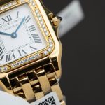 Cartier-Panthere-WJPN0015-White-Dial-Gold-Zircon-Bezel-27x37mm Replica Watches - 2-163