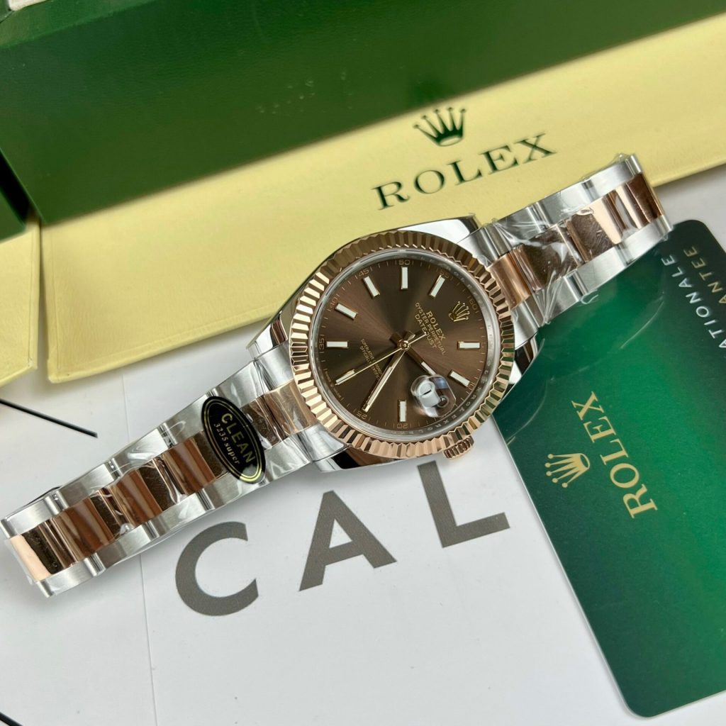 Rolex-Datejust-126331-Brown-Dial-Rose-Gold-Steel-41mm Super Clone Watches - 2-193