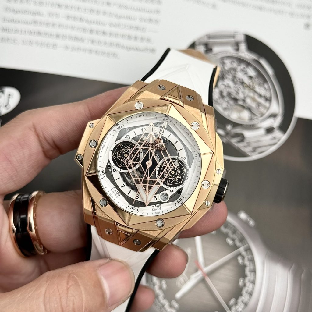 Hublot-Big-Bang-White-Dial-Rose-Gold-418.OX.2001.RX.MXM20-45mm Replica Watches - 2-217