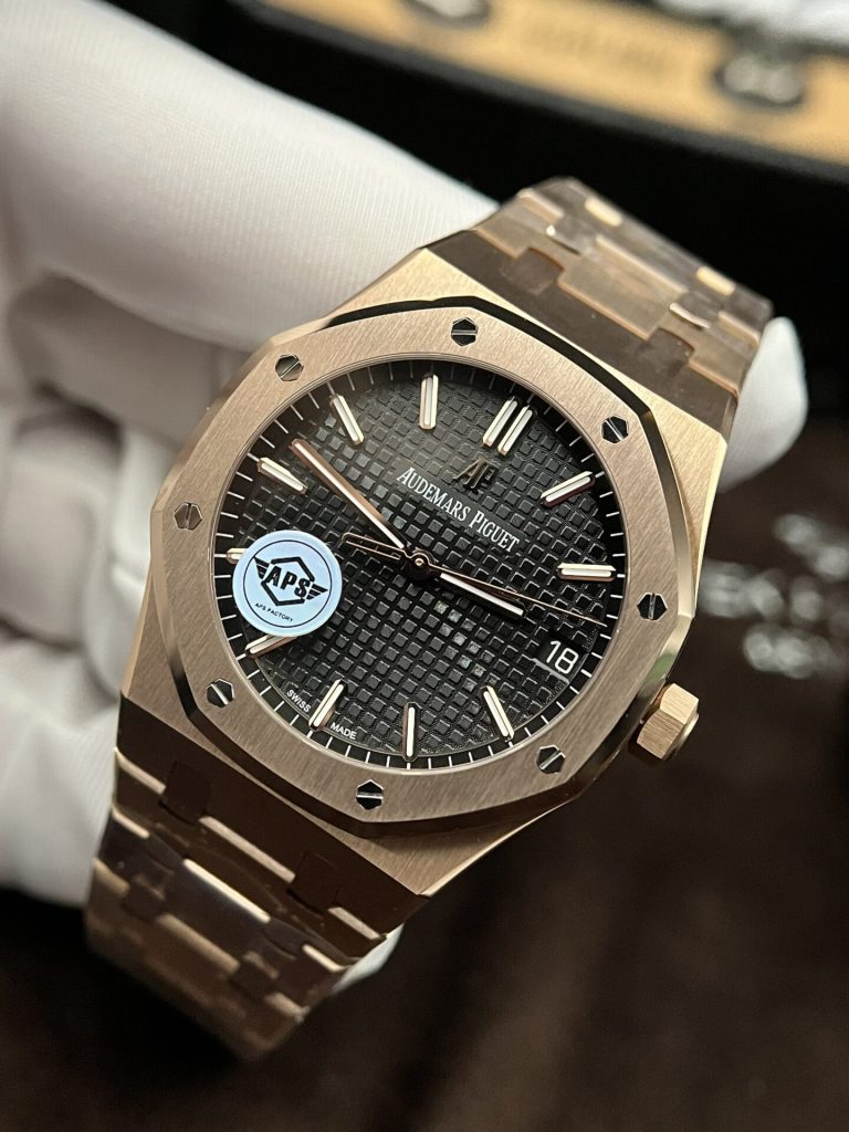 Audemars-Piguet-Royal-Oak-15500OR-Black-Dial-41mm Replica Watches - 2-22