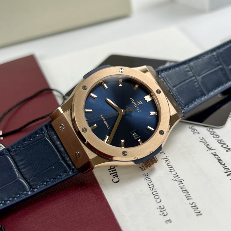 Hublot-Classic-Fusion-Rose-Gold-Blue-Dial-542.OX.7180.LR-42mm Replica Watches - 2-240-scaled