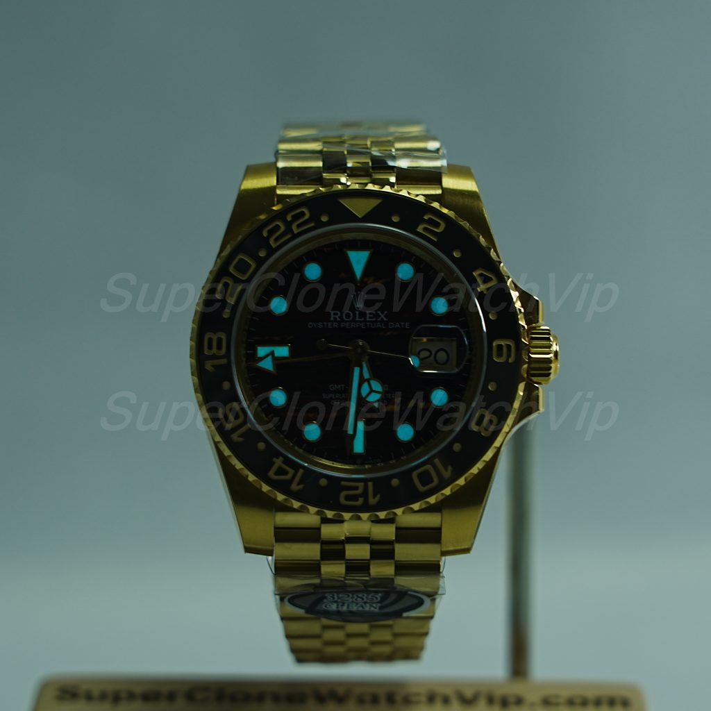 Rolex GMT-Master II 126718GRNR Yellow Gold Tiger Iron Dial Jubilee (2025) Replica Watches - 2-318-scaled