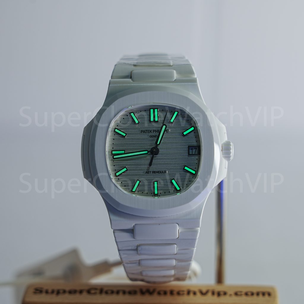 Patek-Philippe-Nautilus-5711-AET-Remould-White-Ceramic-White-Dial-40mm Replica Watches - 2-357-scaled