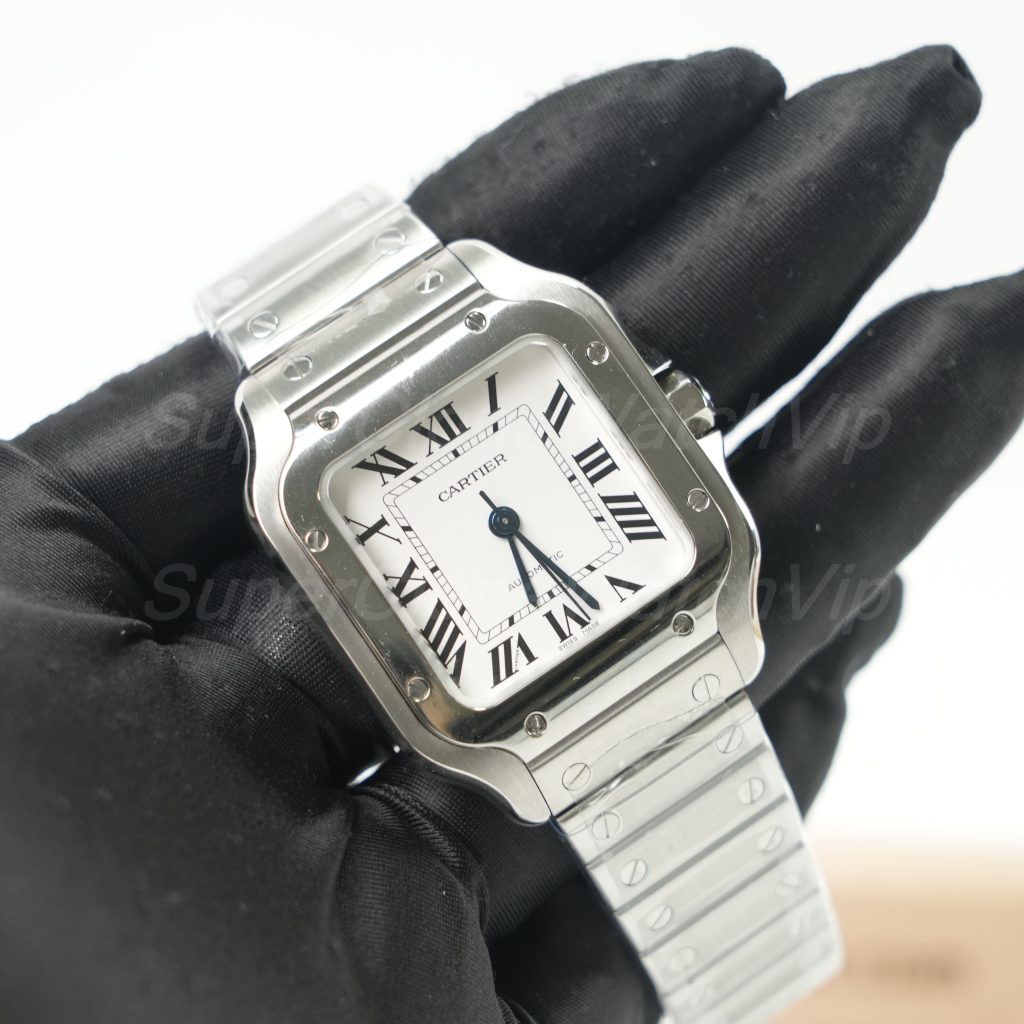 Cartier-Santos-WSSA0029-White-Dial-35.1mm Replica Watches - 2-396-scaled