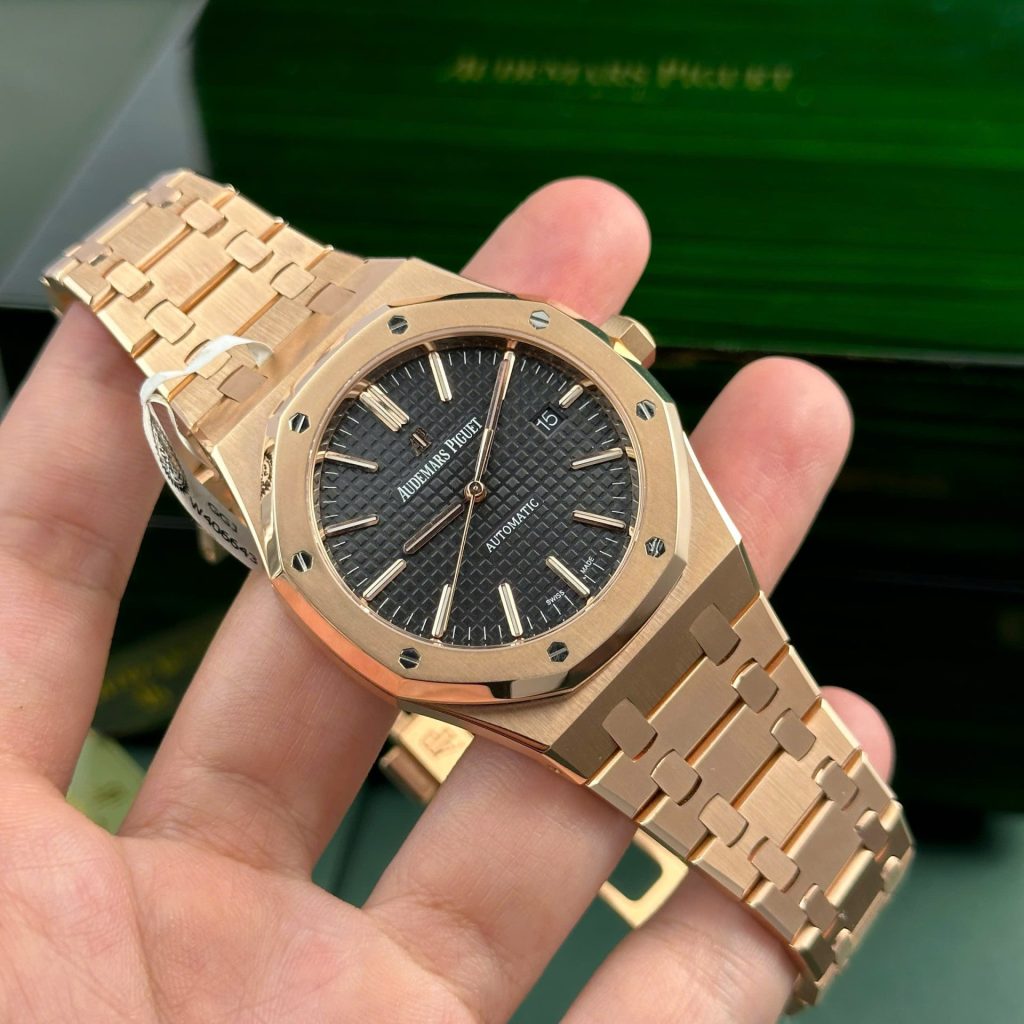 Audemars-Piguet-Royal-Oak-15400OR-AUDOMARS-PROJECT-Rose-Gold-Black-Dial-41mm Replica Watches - 2-4