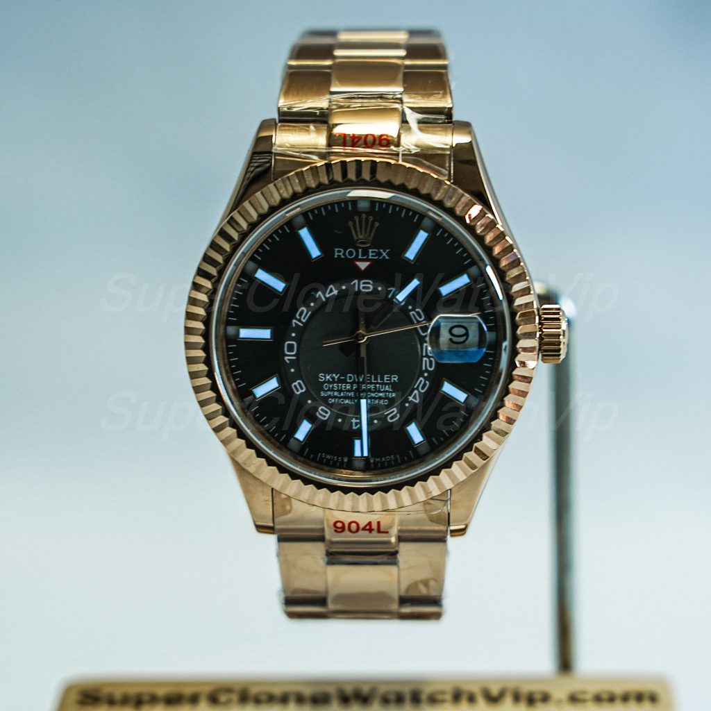 Rolex-Sky-Dweller-326935-Grey-Dial-Rose-Gold-Oyster Replica Watches - 2-415-scaled