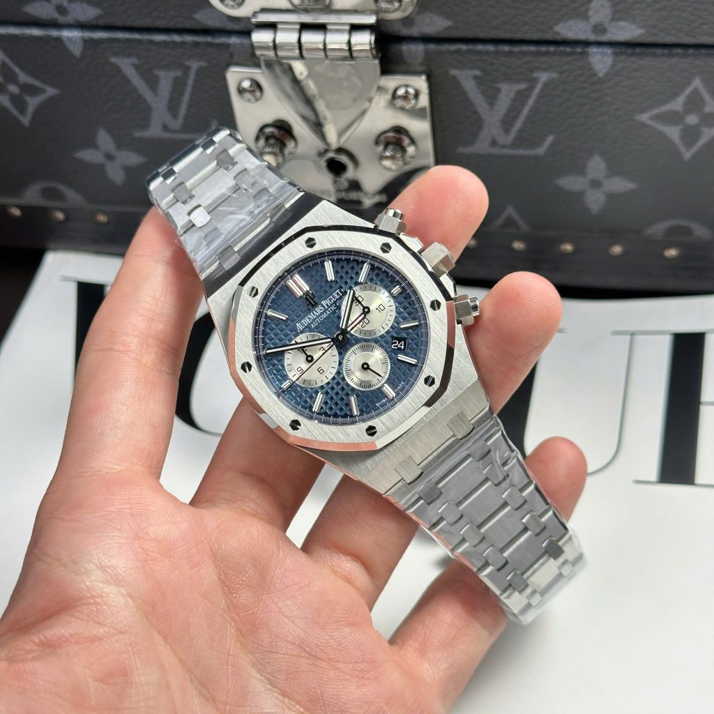 Audemars Piguet Royal Oak Chronograph 26331 Blue Dial 41mm Replica Watches - 2-43