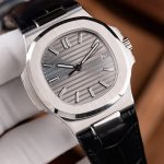 Patek-Philippe-Nautilus-5711-Grey-Dial-Leather-Strap-40mm Replica Watches - 2-84