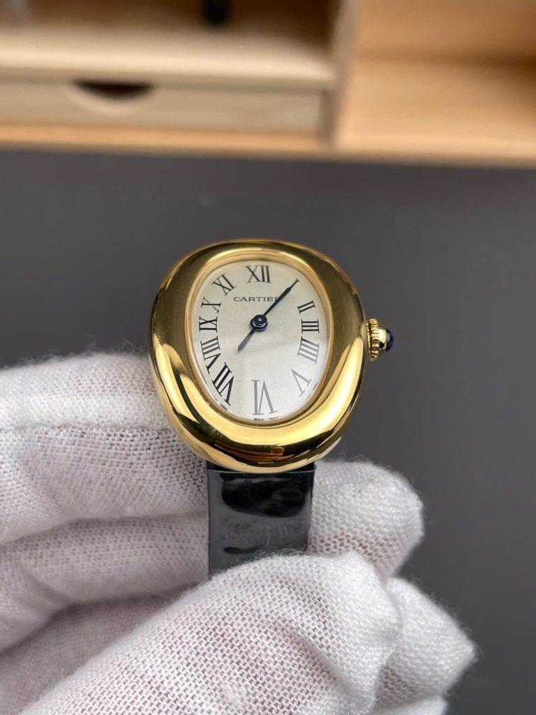 Cartier-Baignoire-WGBA0017-White-Dial-Gold-25mm Replica Watches - 3-151