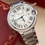 Cartier-Ballon-Bleu-WE9009Z3-White-Dial-Moissanite-Bezel-42mm Replica Watches - 图片ID_2950