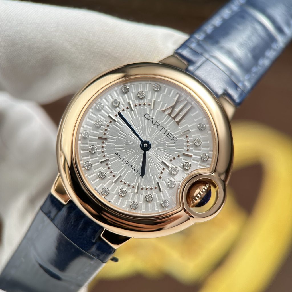 Cartier-Ballon-Bleu-WGBB0052-Diamond-Dial-Rose-Gold-33mm Replica Watches - 3-156
