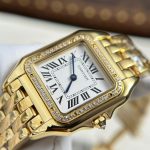 Cartier-Panthere-WJPN0085-White-Dial-Gold-Zircon-Bezel-27x36mm Replica Watches - 3-158