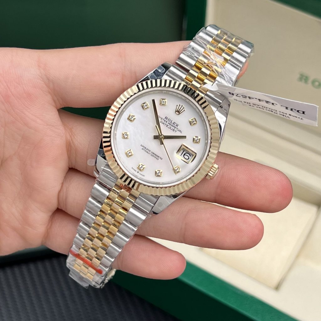 Rolex-Datejust-126333-White-Dial-Diamond-Markers-Steel-Gold-41mm Super Clone Watches - 3-190
