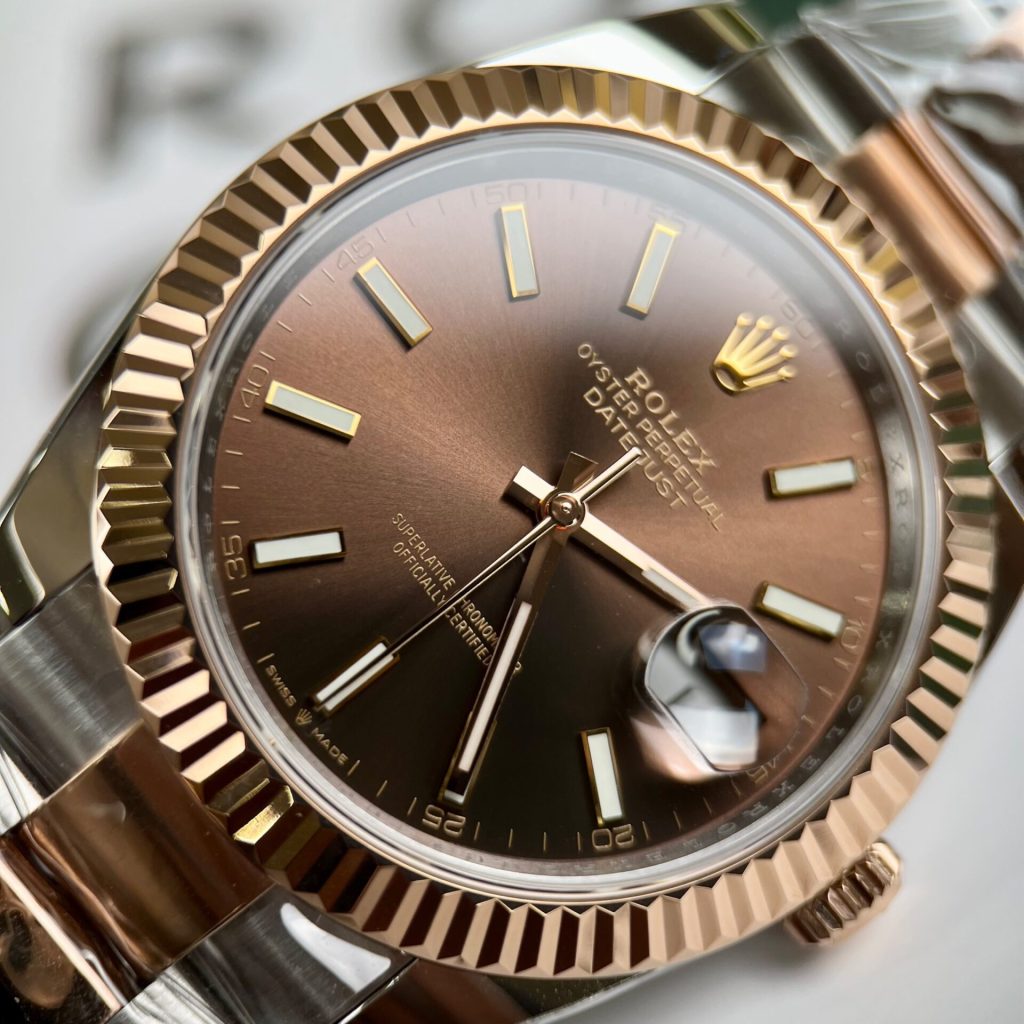 Rolex-Datejust-126331-Brown-Dial-Rose-Gold-Steel-41mm Super Clone Watches - 3-195