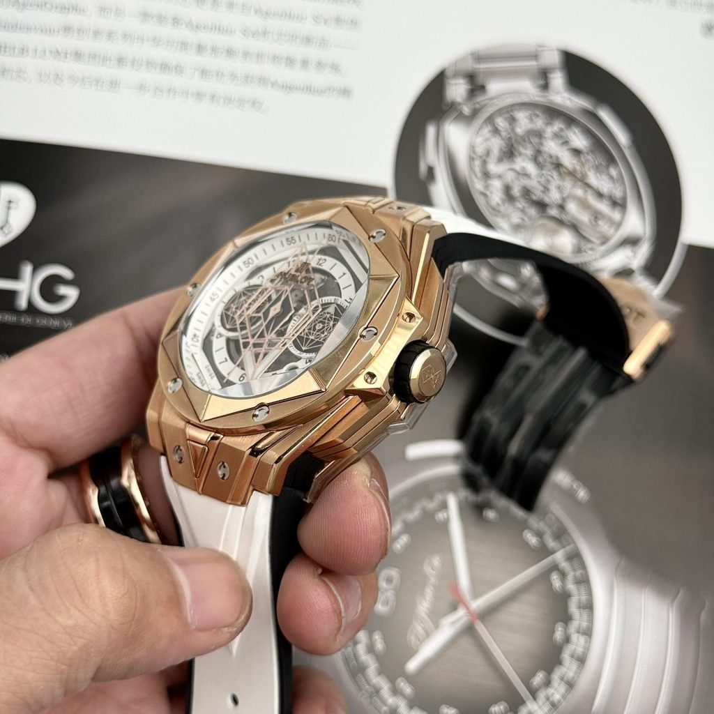 Hublot-Big-Bang-White-Dial-Rose-Gold-418.OX.2001.RX.MXM20-45mm Replica Watches - 3-218
