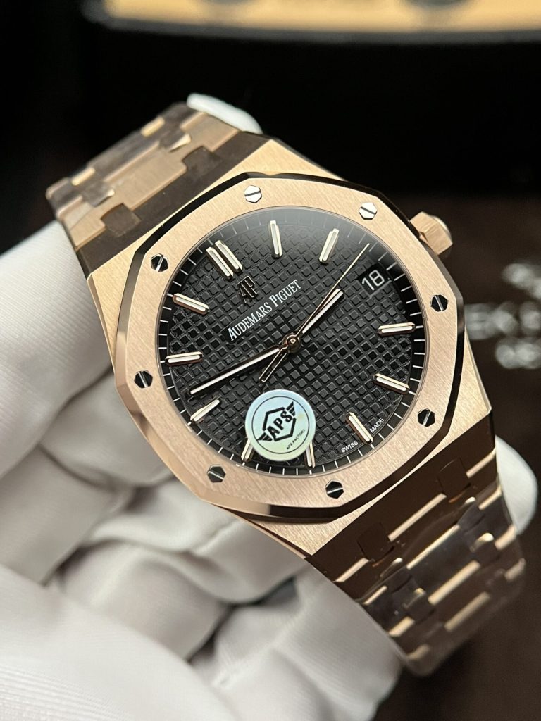 Audemars-Piguet-Royal-Oak-15500OR-Black-Dial-41mm Replica Watches - 3-22