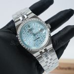 Rolex-Land-Dweller-127334-Ice-Blue-Dial-Diamond-Bezel-Diamond-Markers-Steel-40mm Super Clone Watches - 3-342-scaled