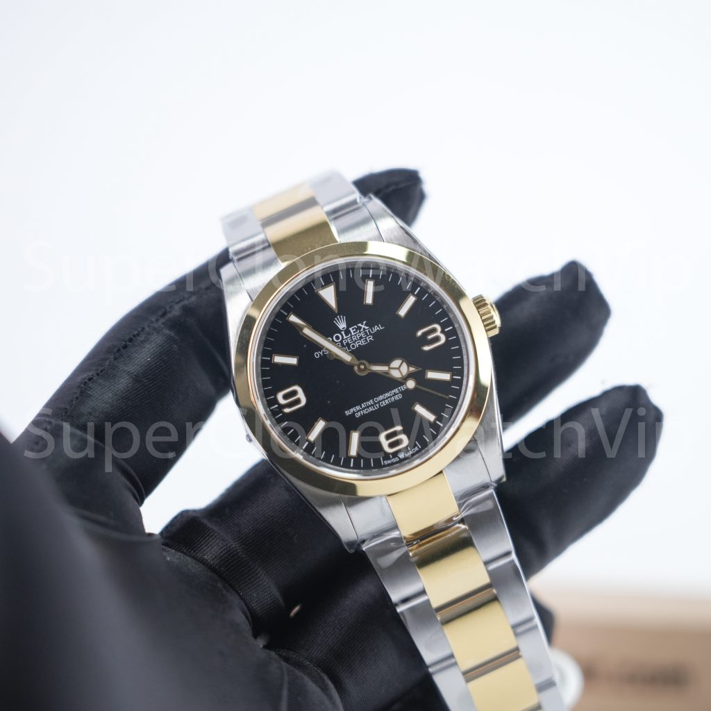 Rolex-Explorer-124273-Two-Tone-Black-Dial-36mm Replica Watches - 3-346-scaled