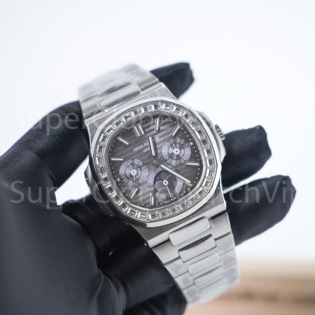Patek-Philippe-Nautilus-5740-Grey-Dial-Zircon-Bezel-40mm Replica Watches - 3-359-scaled