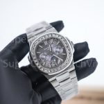 Patek-Philippe-Nautilus-5740-Grey-Dial-Zircon-Bezel-40mm Replica Watches - 3-359-scaled