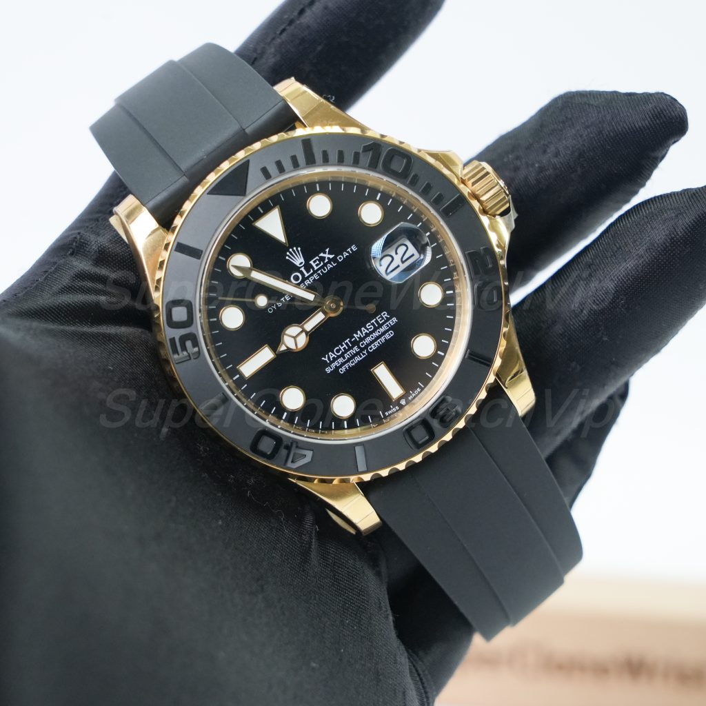 Rolex-Oyster-Perpetual-M226658-Yacht-Master-Gold-Oysterflex-42mm Replica Watches - 3-381-scaled