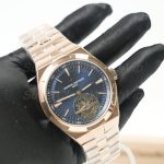 Vacheron Constantin Tourbillon 6000V Blue Dial Rose Gold 42.5mm Replica Watches - 3-387-scaled