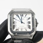 Cartier-Santos-WSSA0018-White-Dial-39.8mm Replica Watches - 3-397-scaled