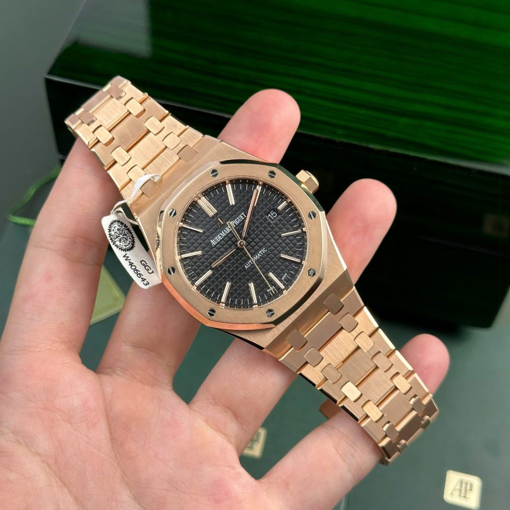 Audemars-Piguet-Royal-Oak-15400OR-AUDOMARS-PROJECT-Rose-Gold-Black-Dial-41mm Replica Watches - 3-4