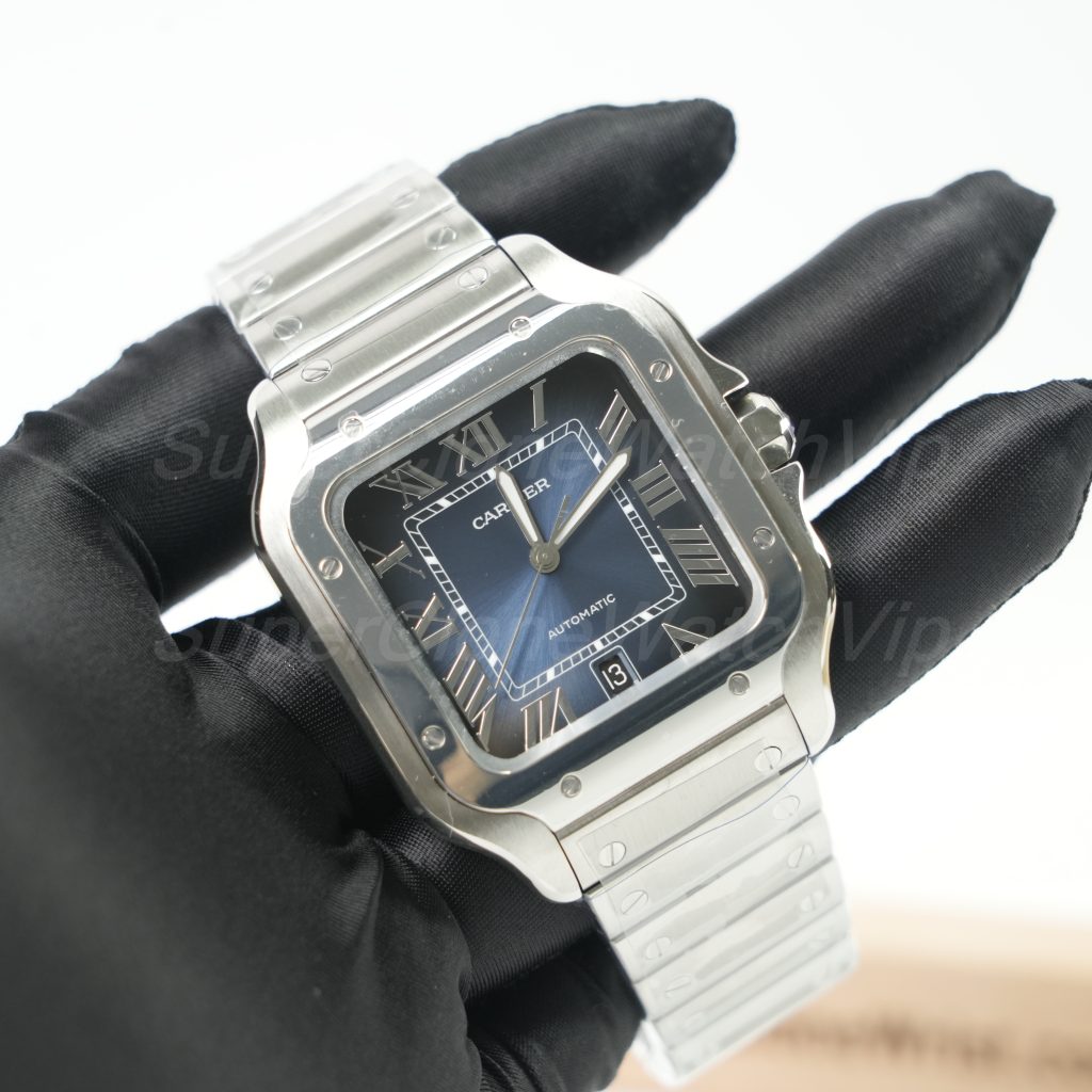 Cartier-Santos-de-Cartier-WSSA0013-Gradient-Blue-Dial-39.8mm Replica Watches - 3-403-scaled